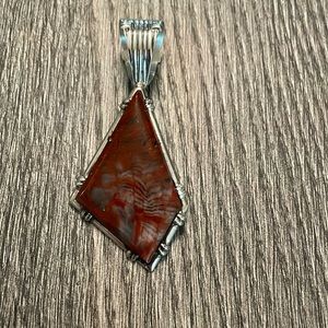 Red petrified pendant
